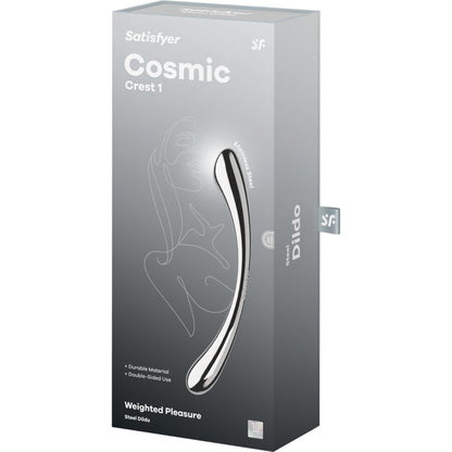 SATISFYER - COSMIC CREST 1 STAINLESS STEEL DOUBLE-ENDED DILDO
