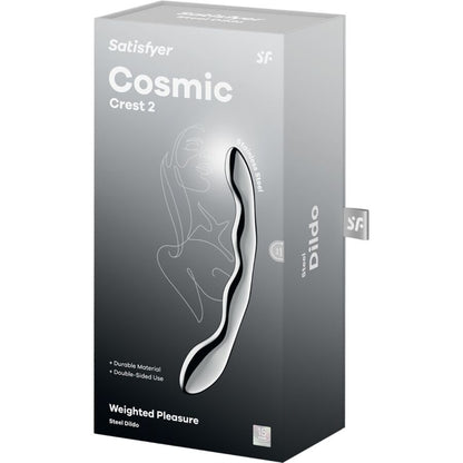 SATISFYER - COSMIC CREST 2 STAINLESS STEEL DOUBLE-ENDED DILDO