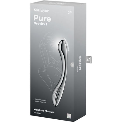 SATISFYER - PURE GRAVITY 1 DOBBELTENDET DILDO I RUSTFRITT STÅL