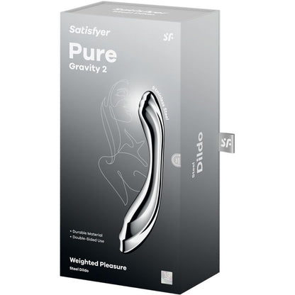 SATISFYER - PURE GRAVITY 2 DOBBELTENDET DILDO I RUSTFRITT STÅL