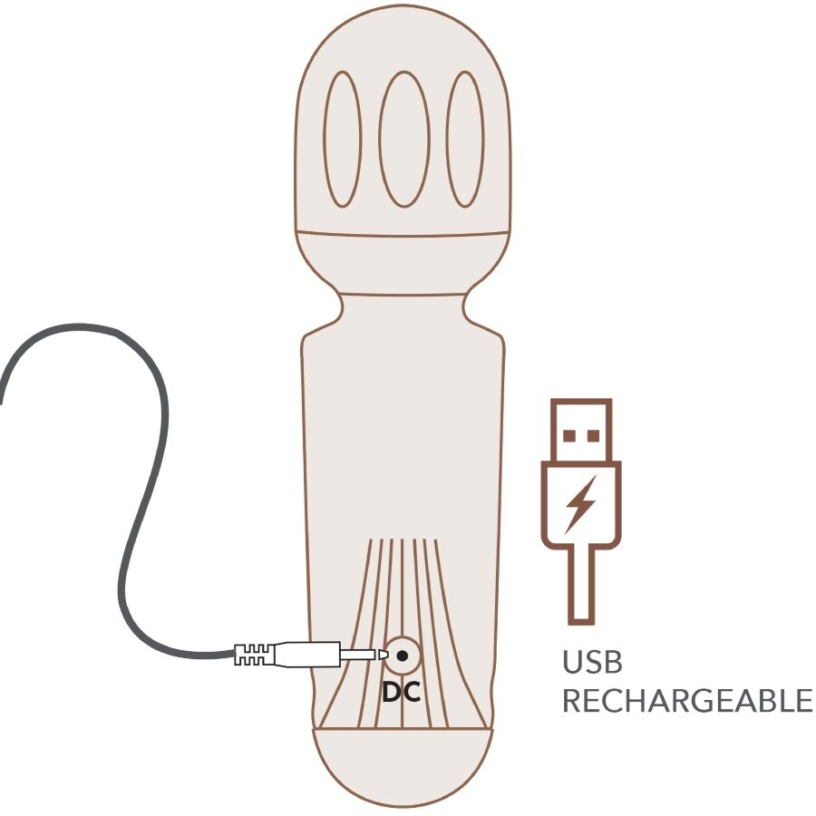 ROCKS-OFF - MINI OPPLADBAR STAV 16 FUNKSJONER SVART TULIPANE