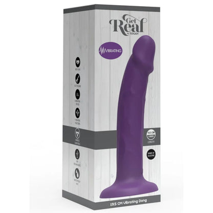 GET REALISTISK VIBRERENDE SILIKONDILDO LILLA 19,5 CM