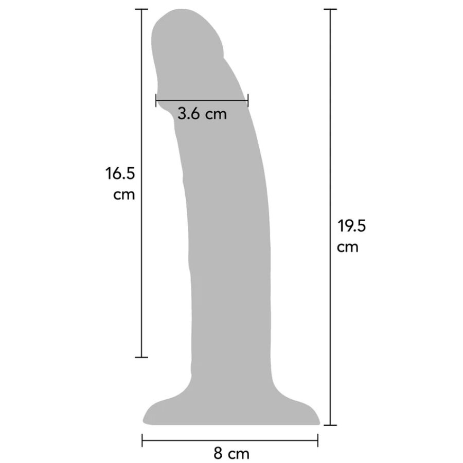 VÆR REALISTISK VIBRERENDE SILIKONDILDO KLAR 19,5 CM