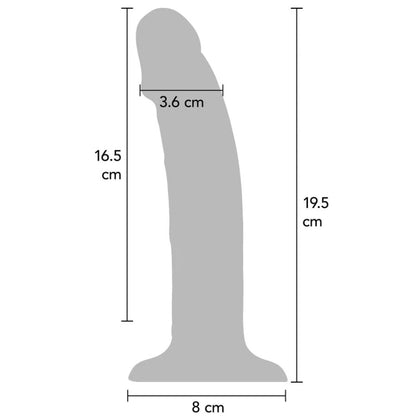 VÆR REALISTISK VIBRERENDE SILIKONDILDO KLAR 19,5 CM