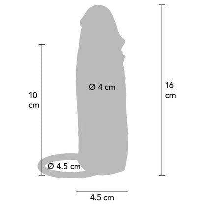 GET REAL - HYDRATED HUD SILIKON PENIS SLEEVE KARAMELL 16 CM