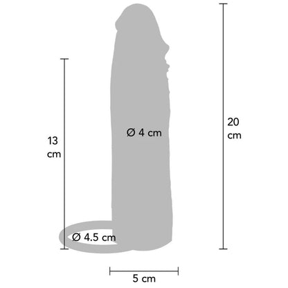 GET REAL - HYDRATED HUD SILIKON PENIS SLEEVE KARAMELL 20 CM