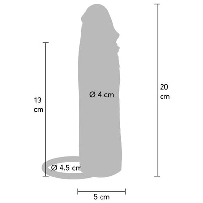 GET REAL - HYDRATED HUD SILIKON VIBRERENDE PENISHYLSE KARAMELL 20 CM