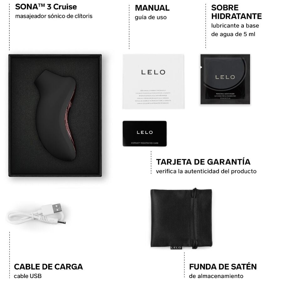 LELO - SONA 3 CRUISE SONIC KLITORALMASSERINGSAPPARAT SVART