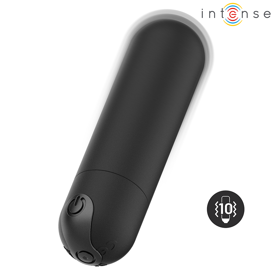 INTENSE - KAREN MINI RECHARGEABLE VIBRATING BULLET BLACK