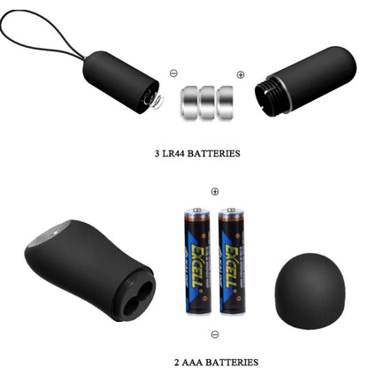 BAILE - T-SHIRT MED VIBRERENDE KUL OG FJERNKONTROLL SVART