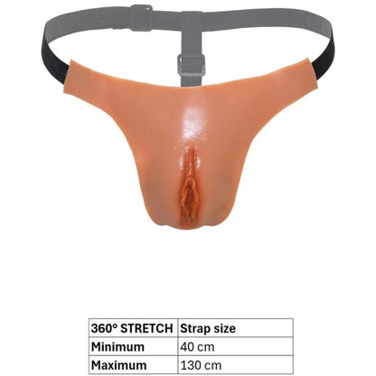 HIDDEN DESIRE - ALTER EGO ADJUSTABLE OPEN VAGINA STRING FLESH