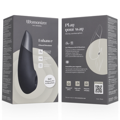 WOMANIZER - ENHANCE CLITORIAL STIMULATOR BLACK