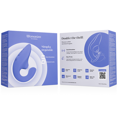 WOMANISER - BLEND KANINVIBRATORSTIMULATOR LIVLIG BLÅ