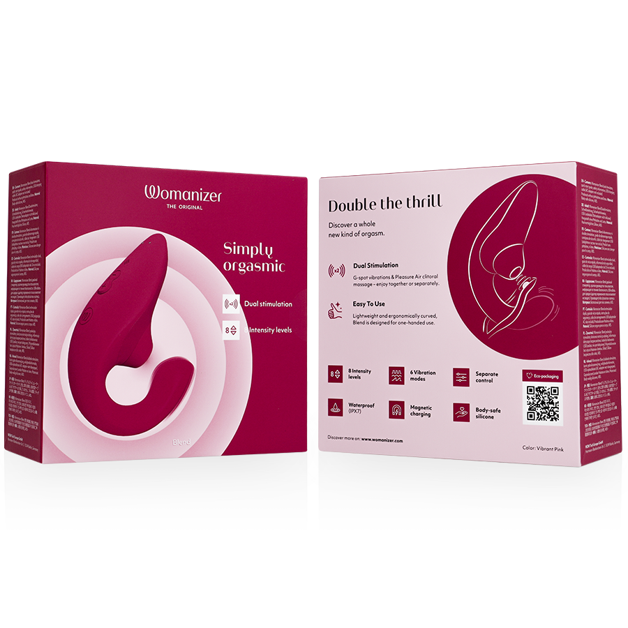 WOMANIZER - BLEND KANINVIBRATORSTIMULATOR LIVLIG ROSA