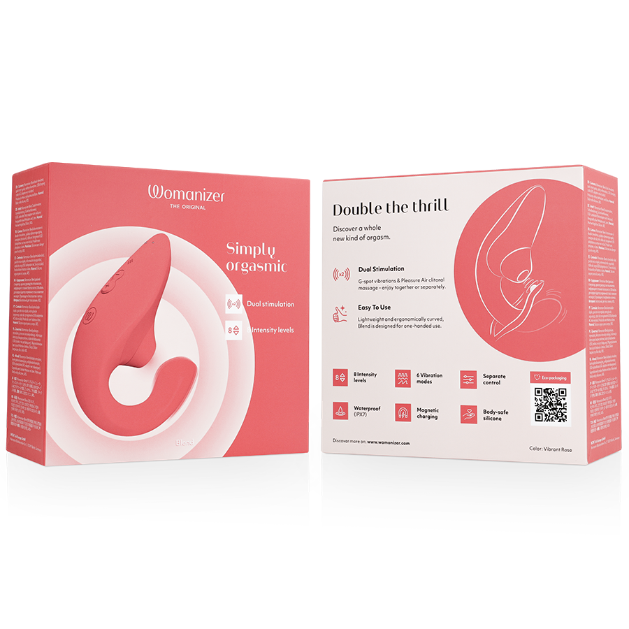 WOMANIZER - BLEND KANINVIBRATORSTIMULATOR VIBRANT ROSA