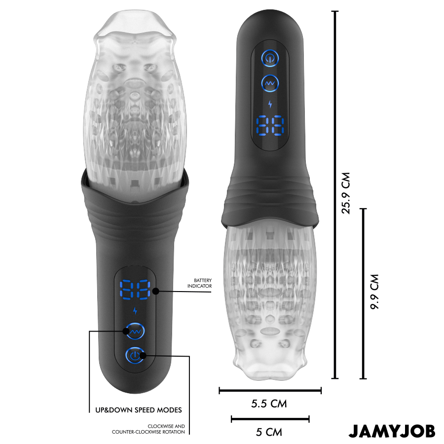 JAMYJOB - SPINJOB 2.0 MASTURBATOR WITH THRUSTING AND ROTATION