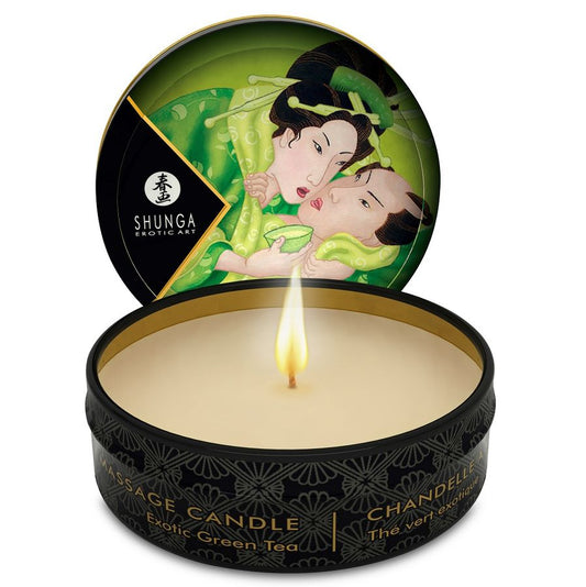 SHUNGA - MINI CARESS BY CANDELYS MASSASJESTYR GRØNN 30 ML