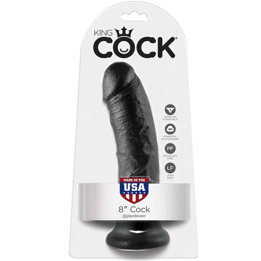 KONGEPIKK - 8 DILDOER SVART 20,3 CM