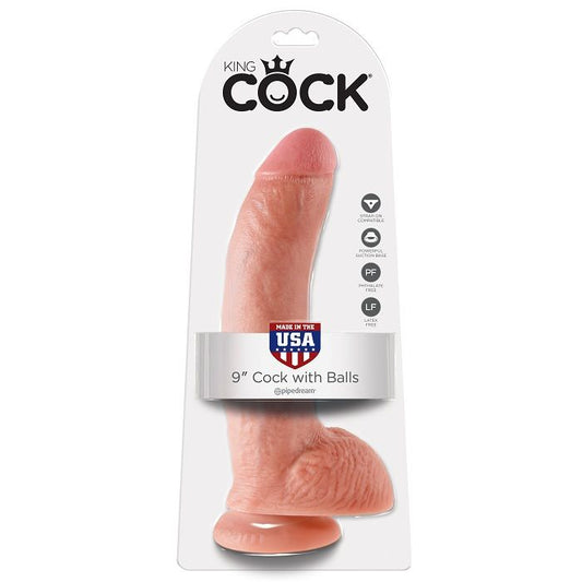 KONGEPIKK - 9 DILDOER MED BALLER 22,9 CM