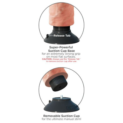 KONGEHAN - 17,78 CM VIBRERENDE HAN MED BALLER I KJØTT