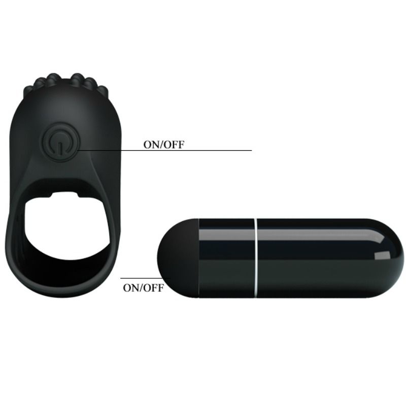 PRETTY LOVE - FLIRTATION STEWARD SVART VIBRASJONSFINGER