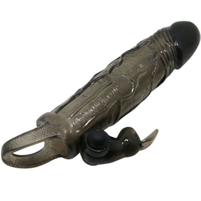 BAILE - BRAVE MAN PENISDEKSEL MED KANIN SVART 16,5 CM