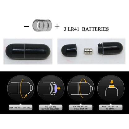 BAILE - BRAVE MAN PENISDEKSEL MED KANIN SVART 16,5 CM