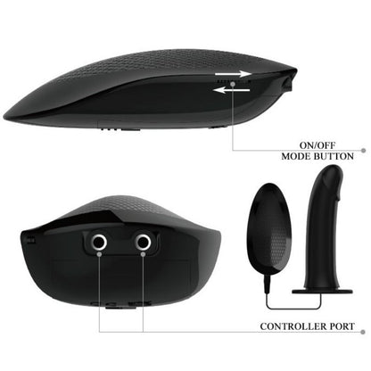 PRETTY LOVE - VITO STRAP-ON MED HULL DILDO OG VIBRASJON 17,3 CM