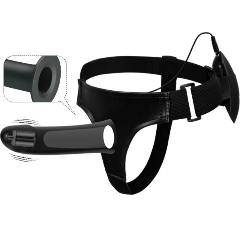 PRETTY LOVE - VITO STRAP-ON MED HULL DILDO OG VIBRASJON 17,3 CM