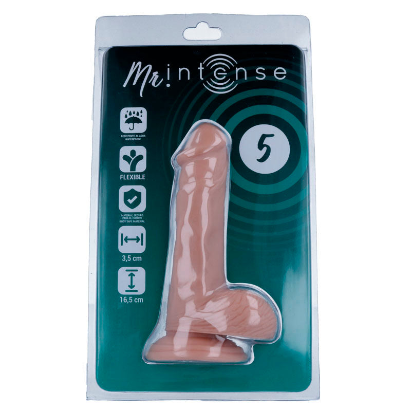 MR INTENSE - 5 REALISTISKE PIKER 16,5 CM -O- 3,5 CM