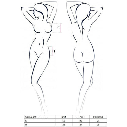 PASSION - KVINNE SAYLA-SETT SVART STØRRELSE L/XL