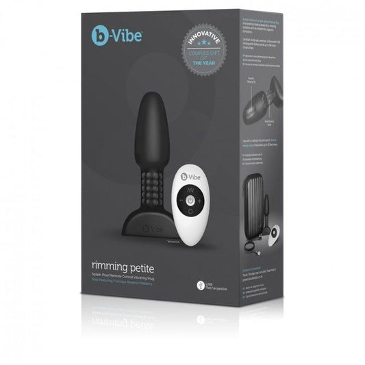 B-VIBE - RIMMING FJERNKONTROLL ANALPLUGG LITEN SVART