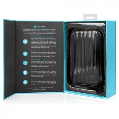 B-VIBE - RIMMING FJERNKONTROLL ANALPLUGG LITEN SVART