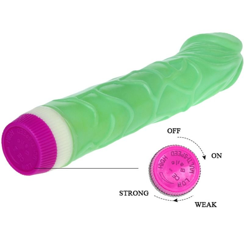 BAILE - WAVES OF PLEASURE VIBRATOR 23 CM GRØNN