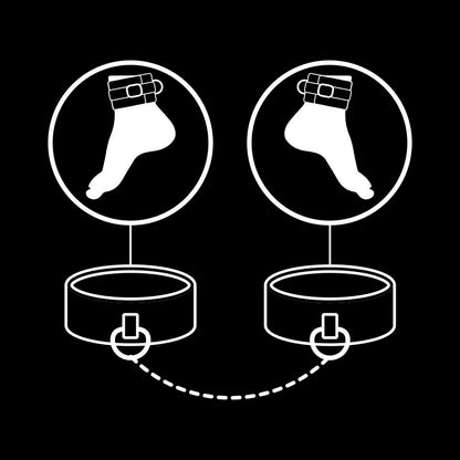 FETISH UNDERSOM - VEGANSKE ANKELMANSJETTER I SKINN MED NOPRENFØR