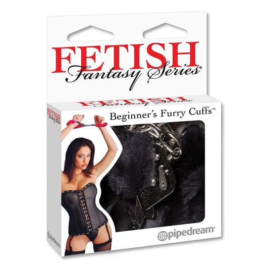 FETISH FANTASY-SERIE - PELZIGE MANSJETTER I SVART