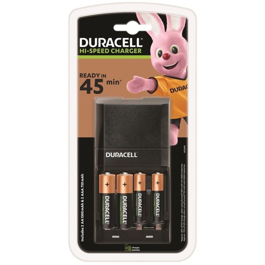DURACELL - LADER 45 MIN. + 2xAA 1700mAh + 2xAAA 750mAh