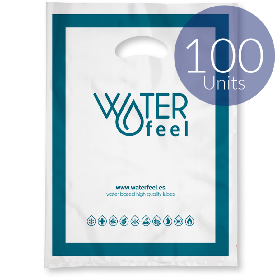 WATERFEEL - 100 LARGE PLASTIC BAGS 40 X 50 CM