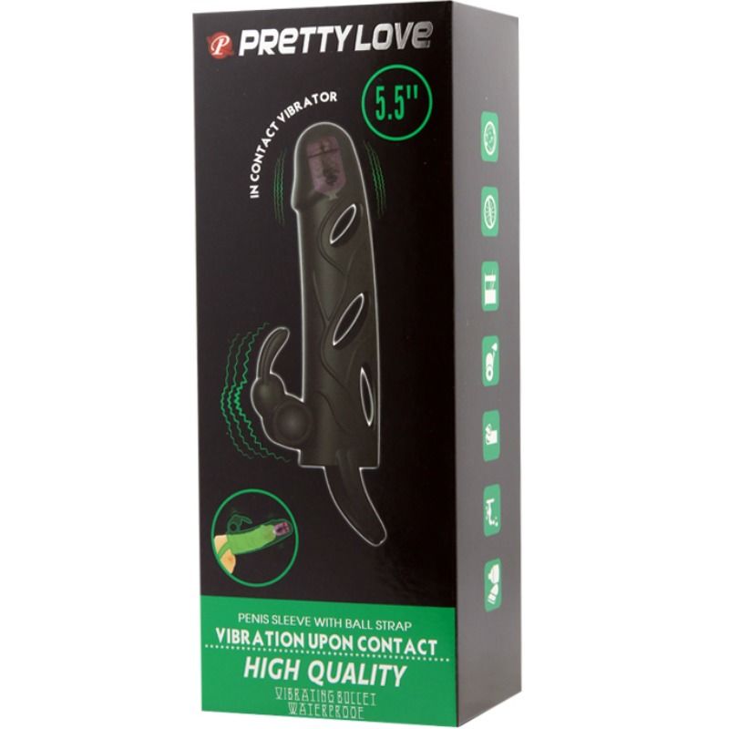 PRETTY LOVE - SILIKONTREKK MED VIBRASJON 14 CM 2.0