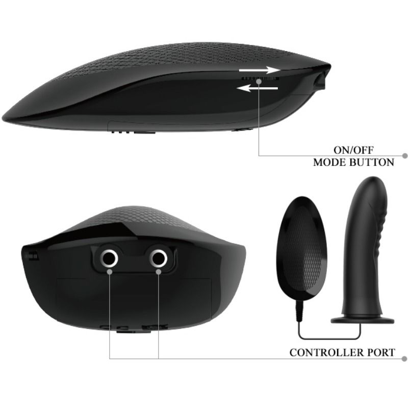 PEN KJÆRLIGHET - MYRON STRAP-ON MED VIBRASJON OG HULL DILDO