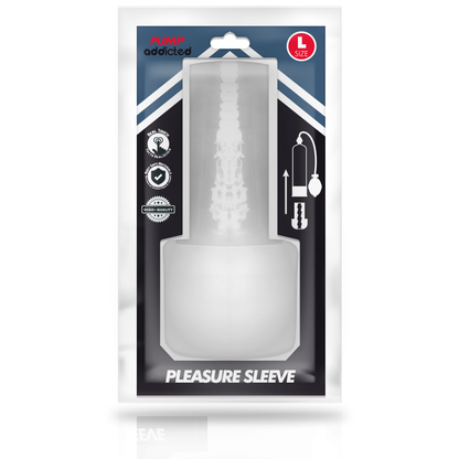 PUMP ADDICTED - PLEASURE SLEEVE MASTUBADOR STØRRELSE L