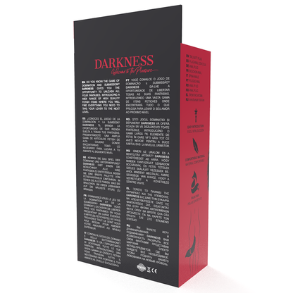 DARKNESS - SØLV ANALPLUGG 8 CM MED SVART HALE