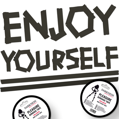 MØRKET - IKKE-KLISTRERENDE SVART BONDAGETEIP 15M