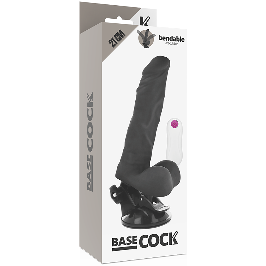 BASECOCK - VIBRADOR ARTIKELBAR KONTROLL FJERNBETJENING NEGRO 21 CM -O- 5 CM