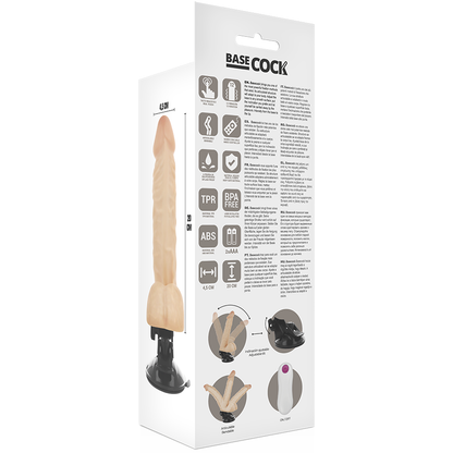BASECOCK - REALISTISK LEDBAR FJERNKONTROLLKJØTT 20 CM -O- 4,5 CM