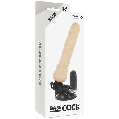 BASECOCK - REALISTISK VIBRATOR FJERNKONTROLL 19,5 CM -O- 4 CM