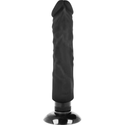 BASECOCK - REALISTISK VIBRATOR 2-1 SVART 20 CM -O- 4 CM