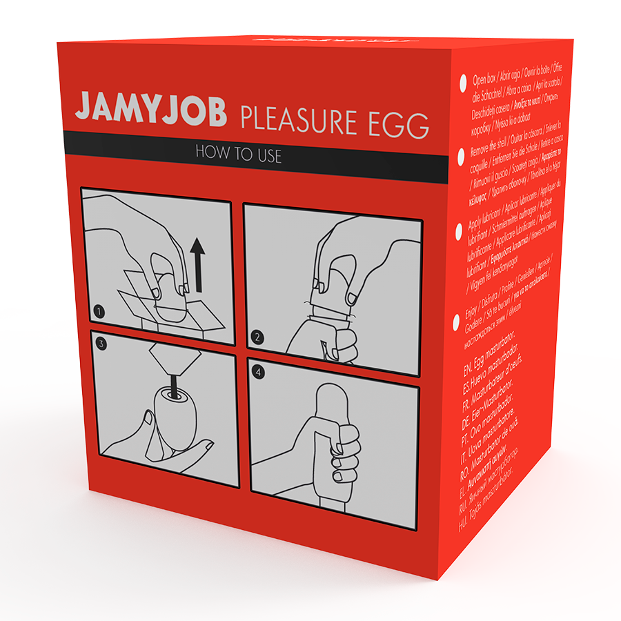JAMYJOB - EGGMASTURBATOR RØD VERSJON DISKRET