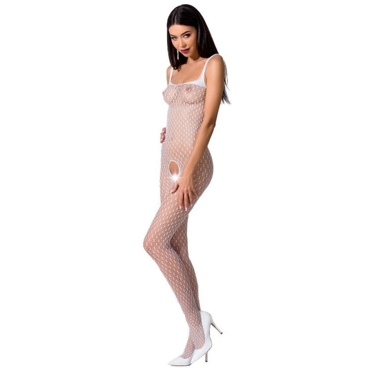 PASSION - KVINNE BS071 HVIT BODYSTOCKING EN STØRRELSE