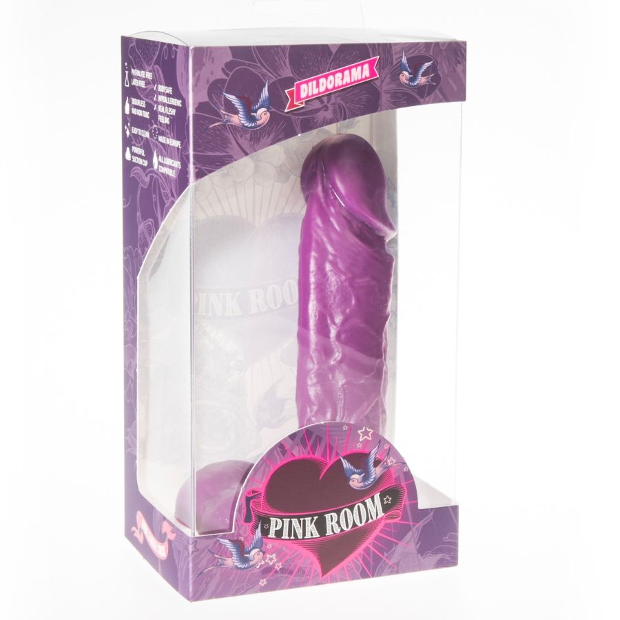ROSA ROM - AMADEO REALISTISK DILDO LILLA 15,5 CM